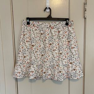 AWARE by Vero Moda Ora Ruffled Printed Mini Skirt Size XL NWT